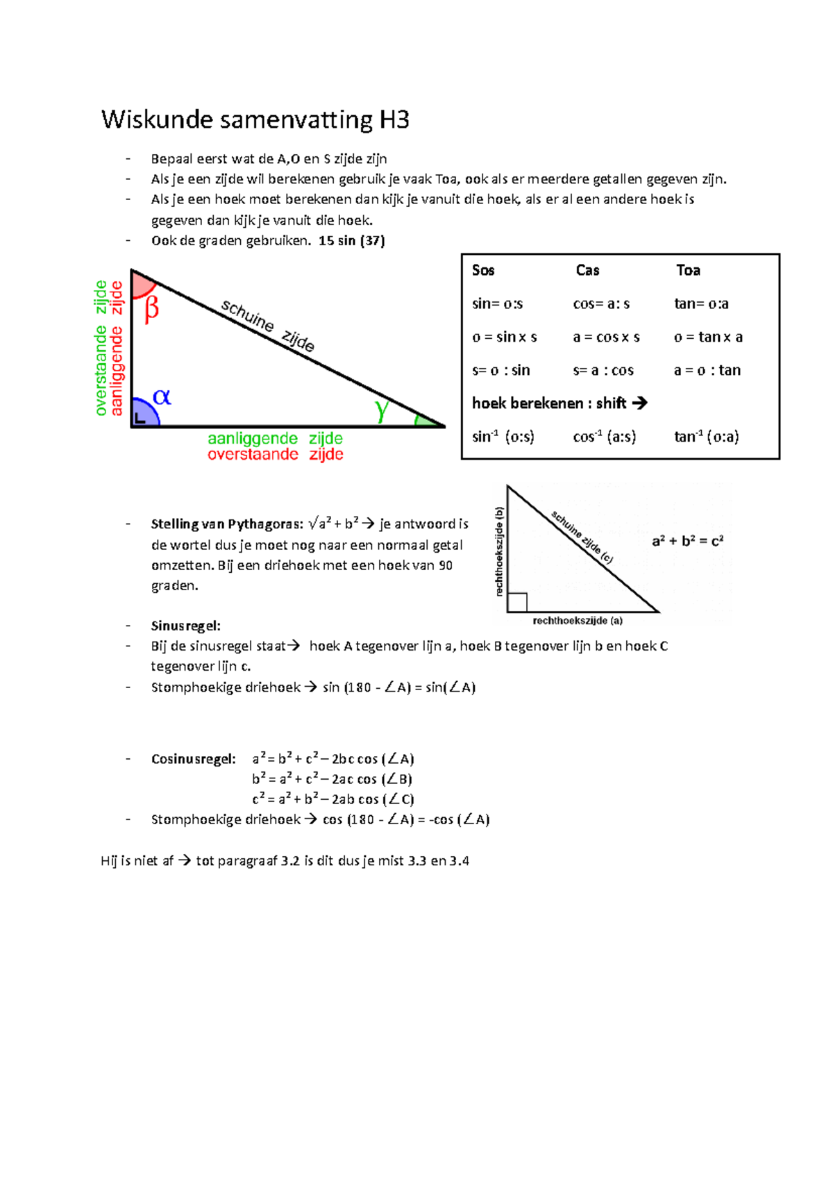 Wiskunde-B Getal En Ruimte H3 - Wiskunde Samenvatting H Bepaal Eerst ...