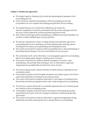 PS 220 Chapter 1 - PS 220 Notes for Ch 1 - Chapter 1: What is Public ...