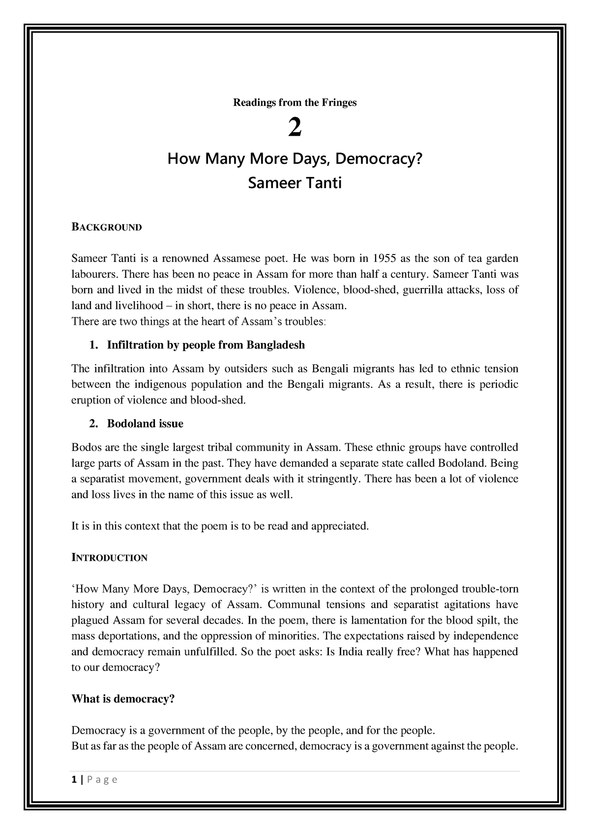 how-many-more-days-democracy-summary-ba-english-studocu