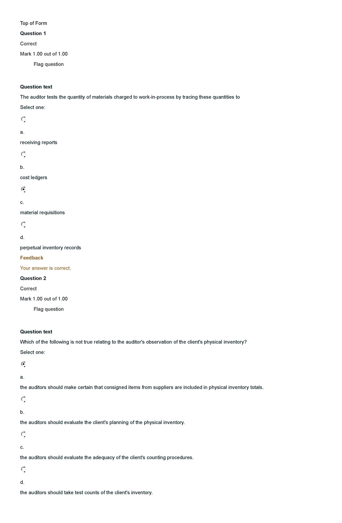 Intacc 2 - Accountancy-Answer Keys - Top Of Form Question 1 Correct ...