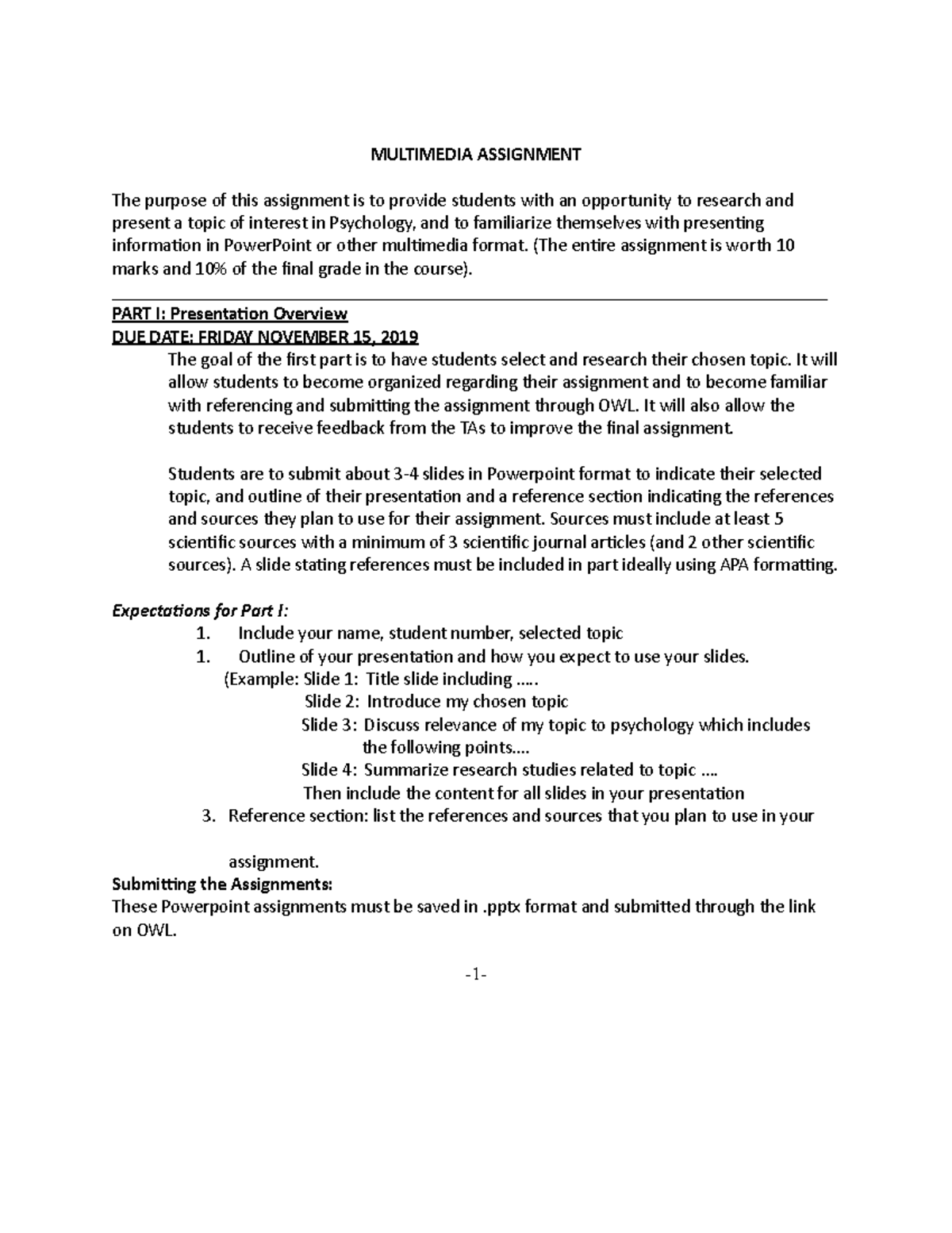 Assignment+Guidelines+ 2019-2020 doc - MULTIMEDIA ASSIGNMENT The ...