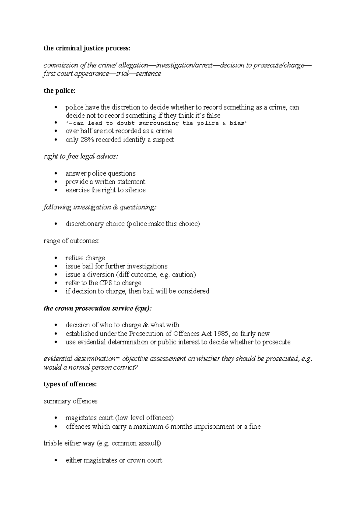 Criminal justice system process & procedure - the criminal justice ...
