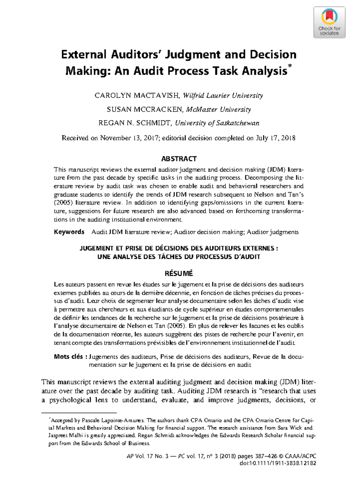 1911-3838 - About auditing for assignments reference - External ...