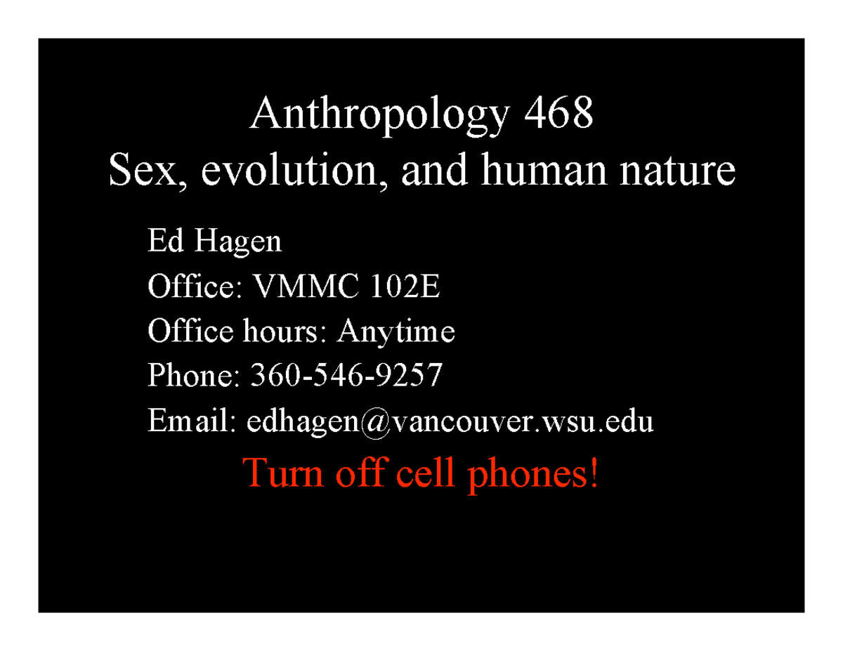 Anth 468 Lecture 1 I9dzqk A Anthropology 468 Sex Evolution And