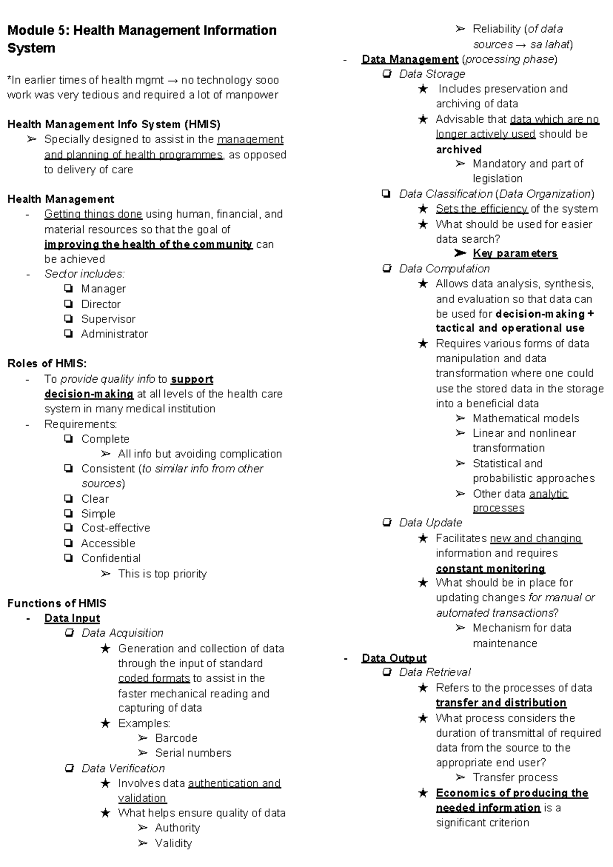 Module 5 Health Management Information System - Client data ...