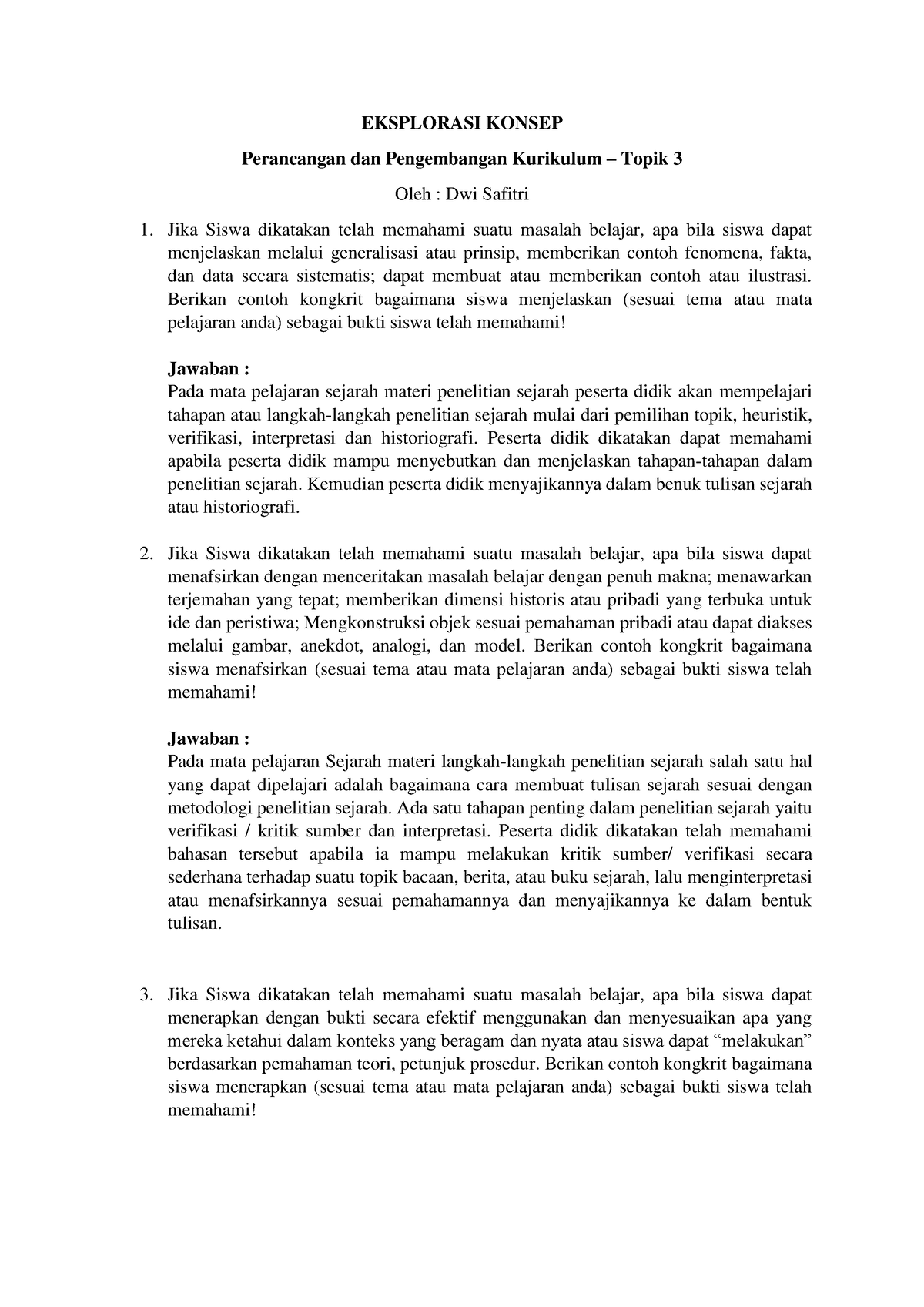 Eksplorasi Konsep T. 3 - Perancangan Dan Pengembangan Kurikulum ...