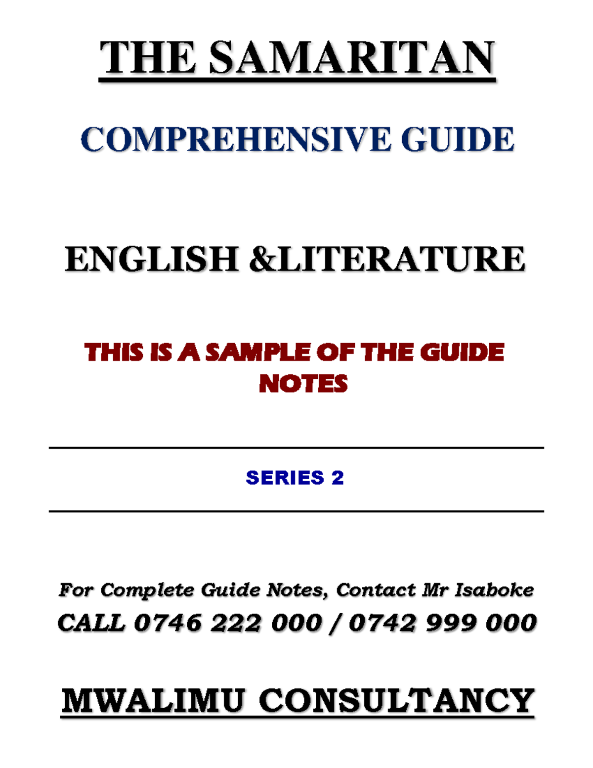 THE Samaritan Guide SP S2 - THE SAMARITAN COMPREHENSIVE GUIDE ENGLISH ...