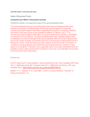 ANAT 260 Week 5 Initial discussion post - 260 - WCU - Studocu