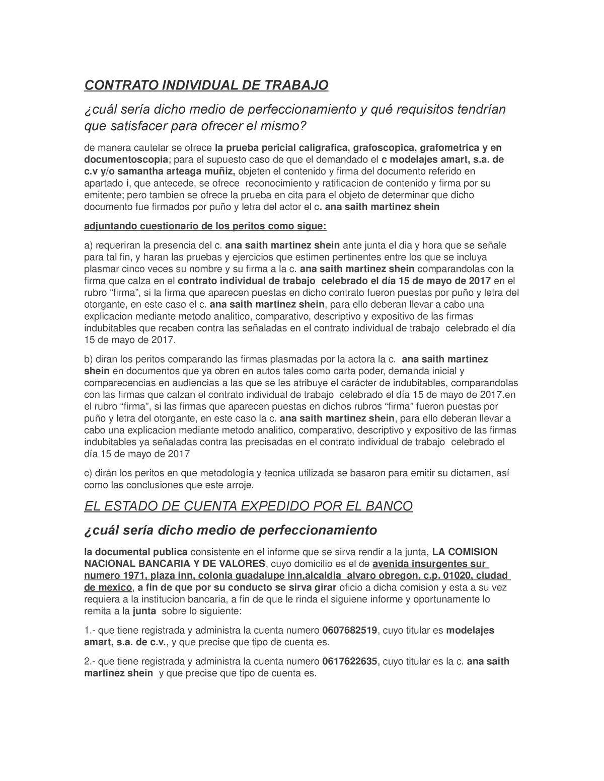 Foro Laboral Contrato Individual De Trabajo Cu Ser Dicho Medio De Studocu