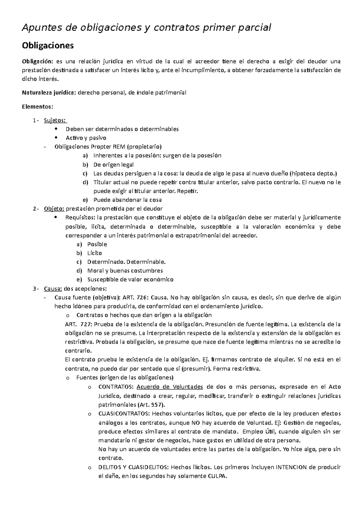 Apuntes Obligaciones Y Contratos Primer Parcial - Apuntes De ...