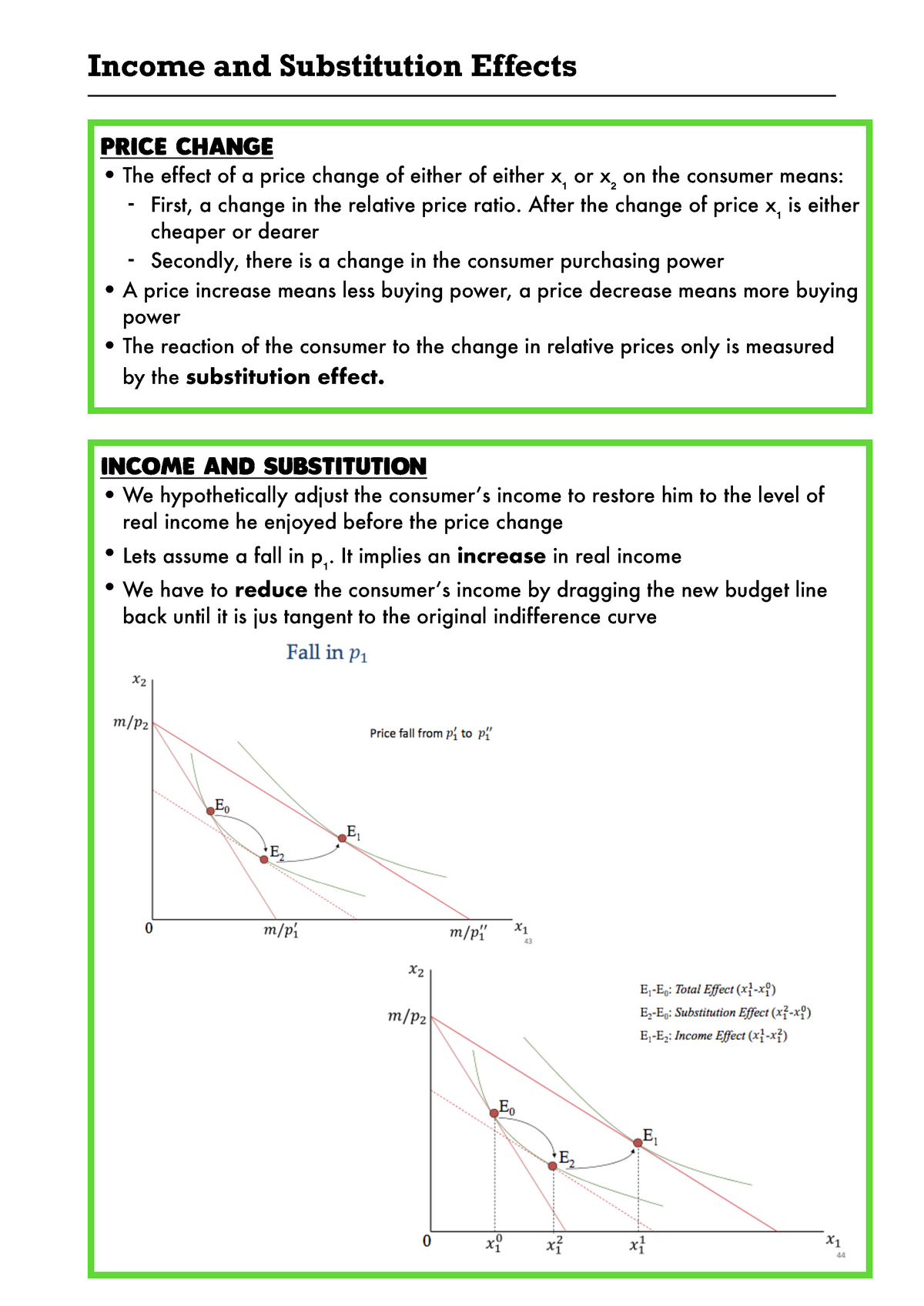 income-and-substitution-effects-after-the-change-of-price-x-is