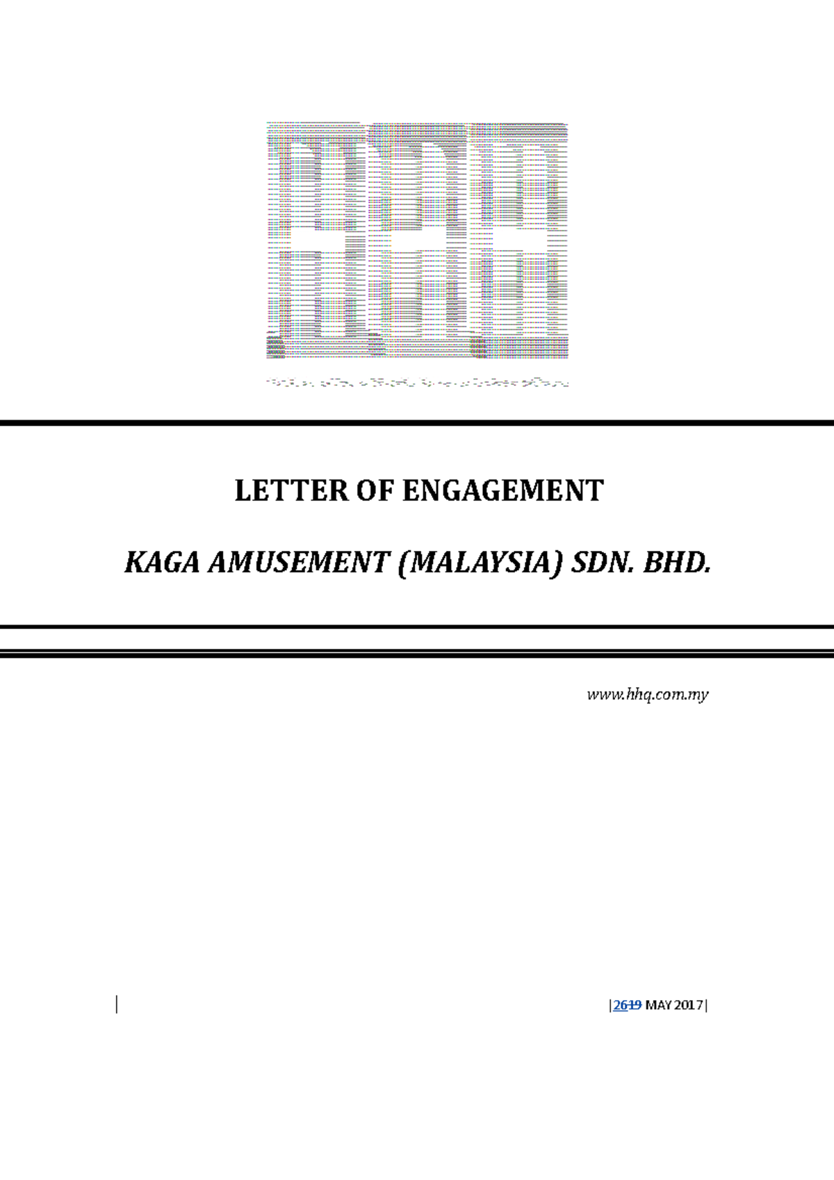 Terms of Engagement LETTER OF ENGAGEMENT KAGA AMUSEMENT (MALAYSIA