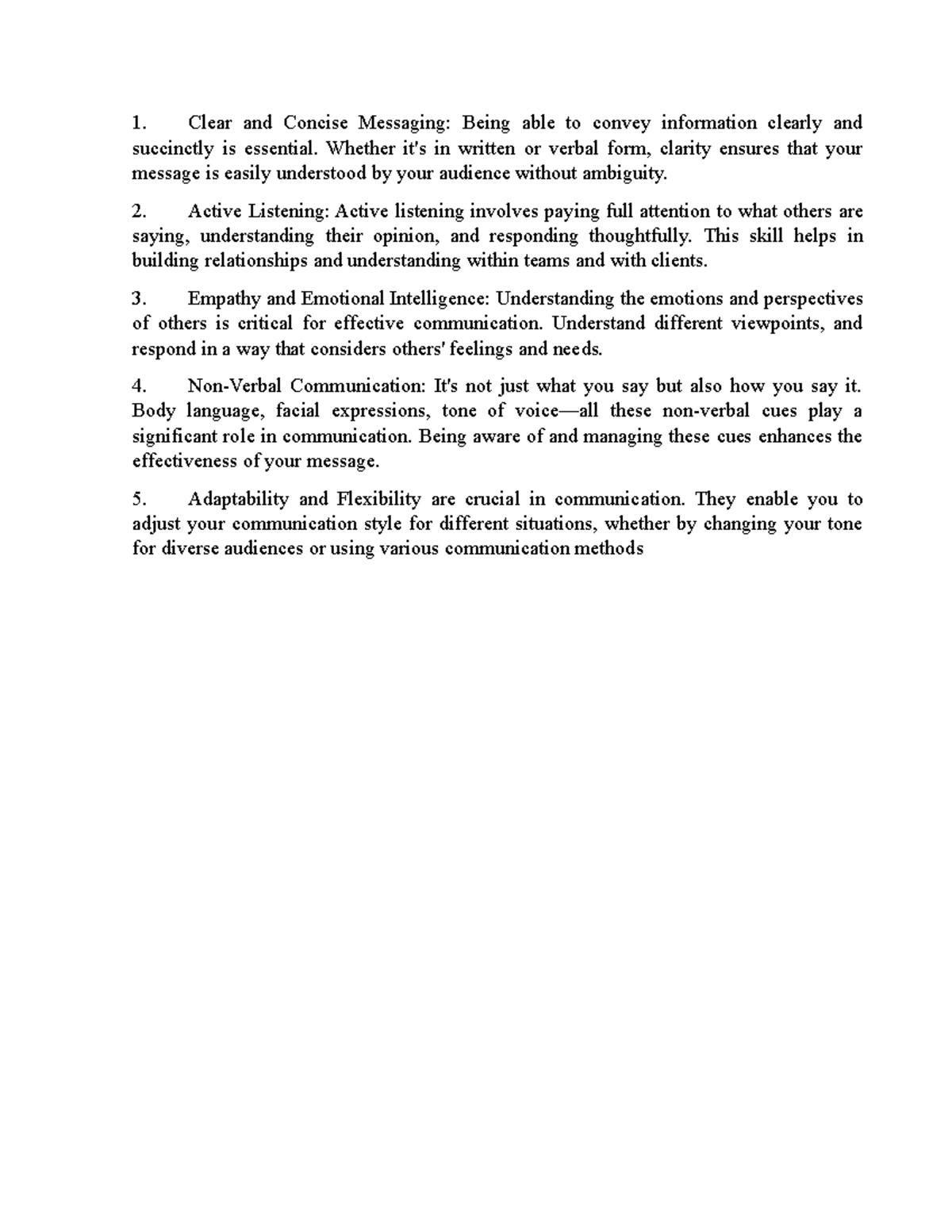 TACN của Sơn - ....... - Clear and Concise Messaging: Being able to ...