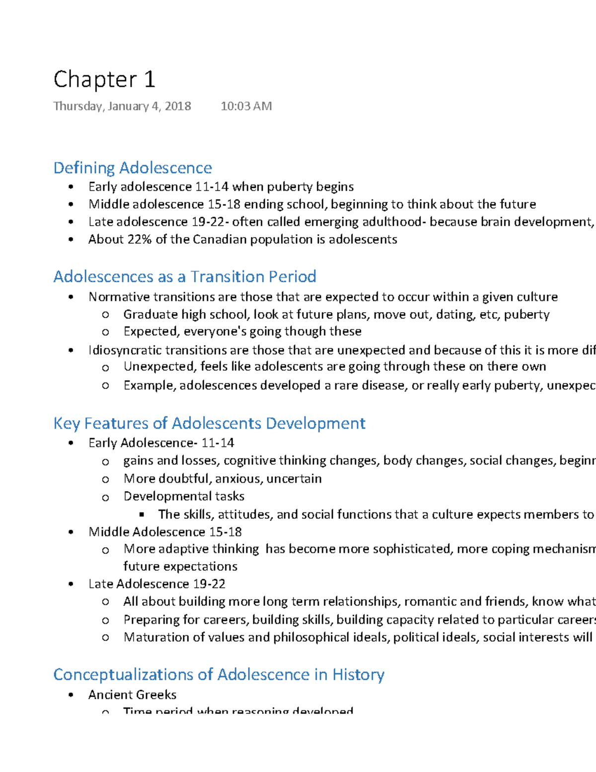 Chapter 1 - Lecture Notes 1 - Chapter 1 Thursday, January 4, 2018 10:03 ...