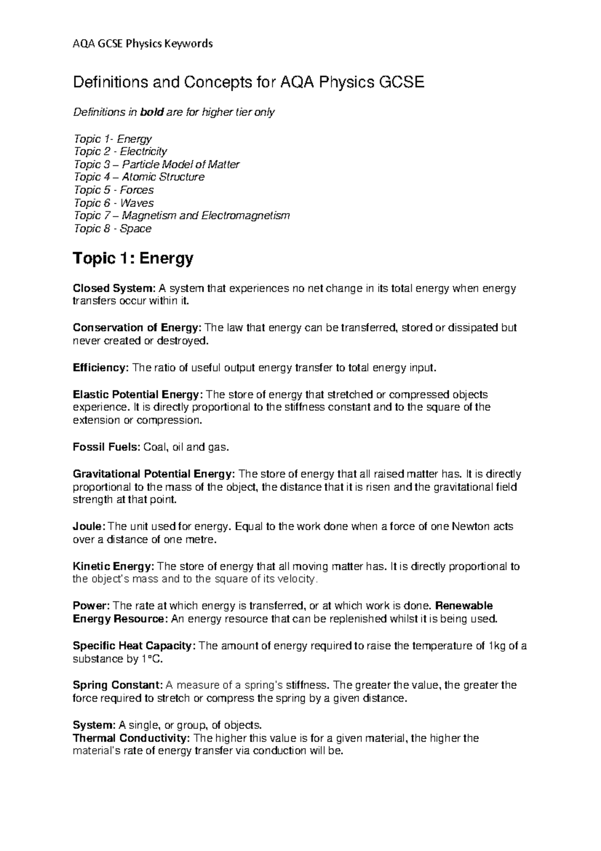 physics-gcse-keywords-definitions-and-concepts-for-aqa-physics-gcse