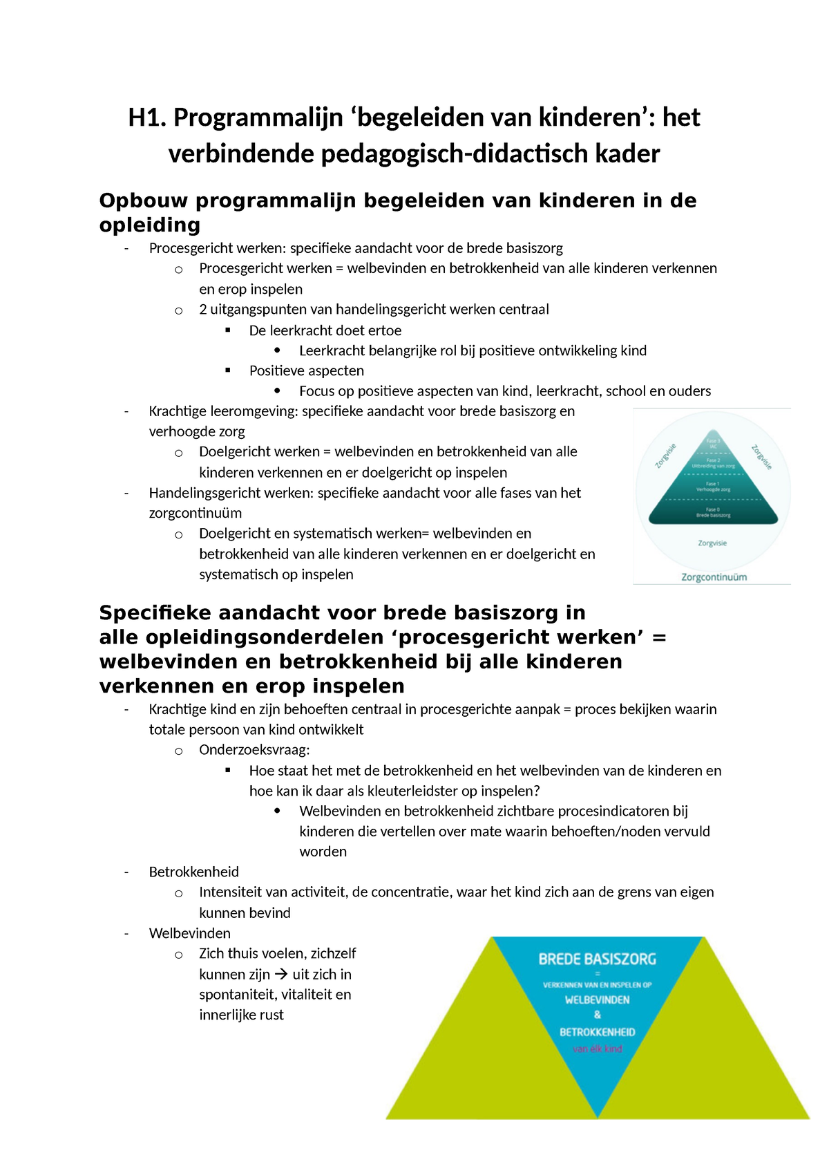 H1 Spel En Exploratie - H1. Programmalijn ‘begeleiden Van Kinderen ...