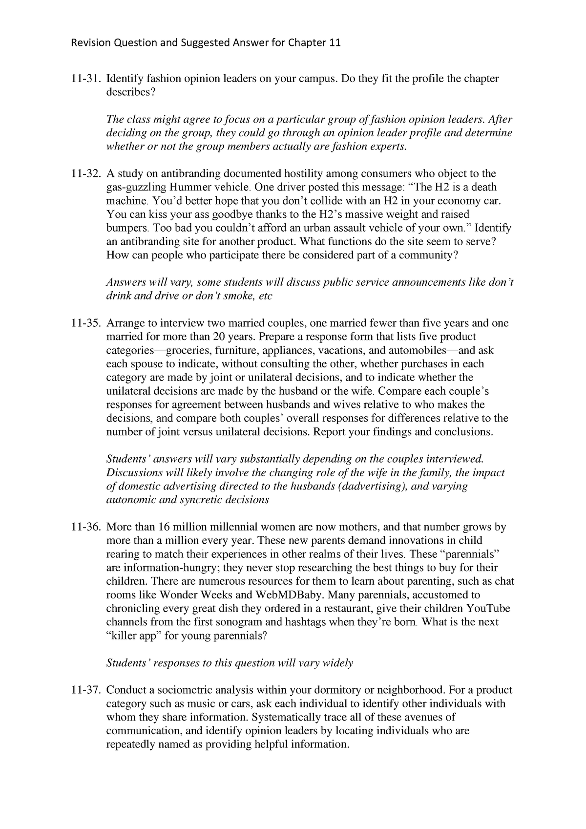 Chapter 11 - for reference - Revision Question and Suggested Answer for ...