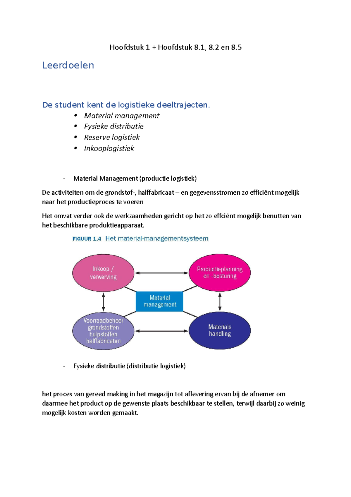 Les 2 - Samenvatting Hoofdstuk 1 En Hoofdstuk 8 - Hoofdstuk 1 ...