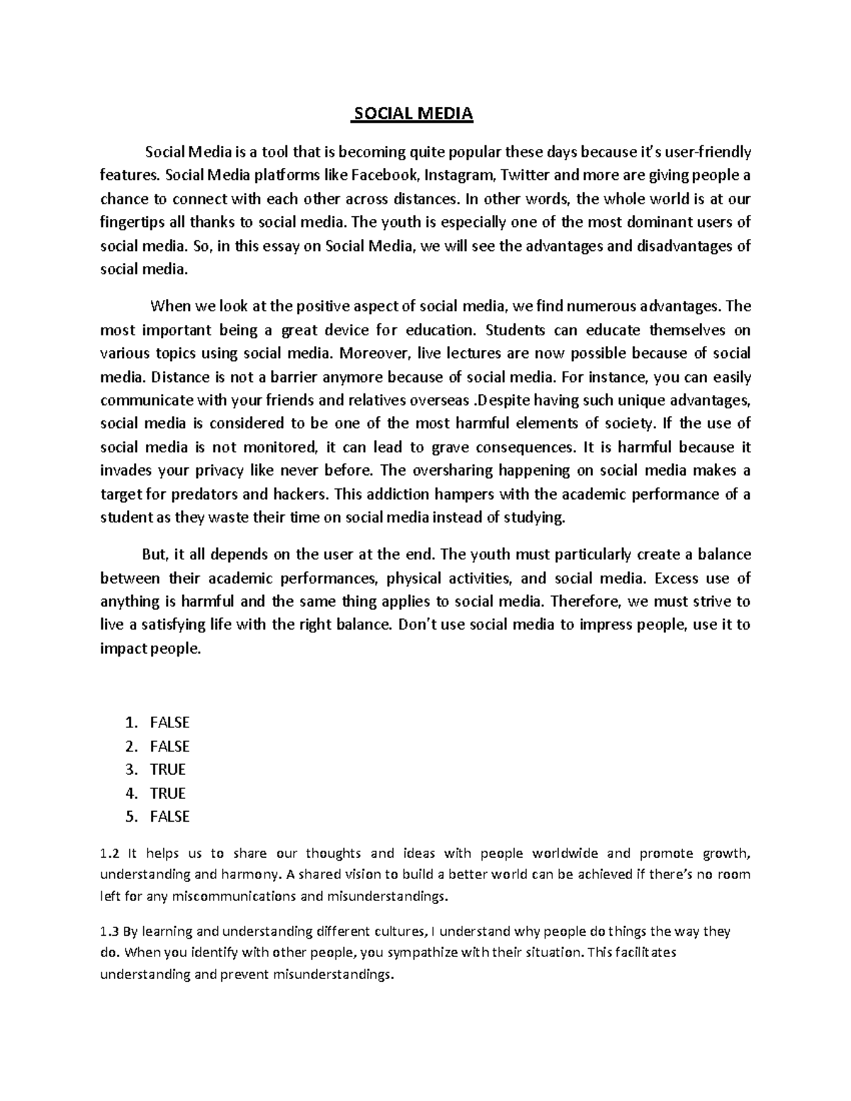 Social Media 12pdf - notes - SOCIAL MEDIA Social Media is a tool that ...