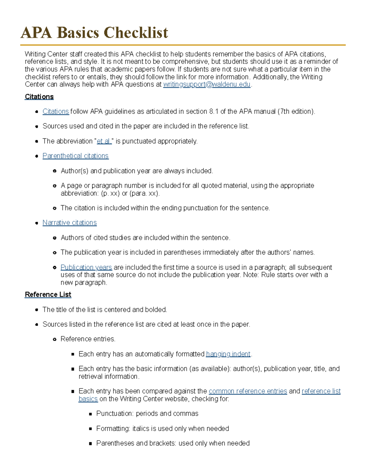 Numbers - Other APA Guidelines - Academic Guides at Walden University