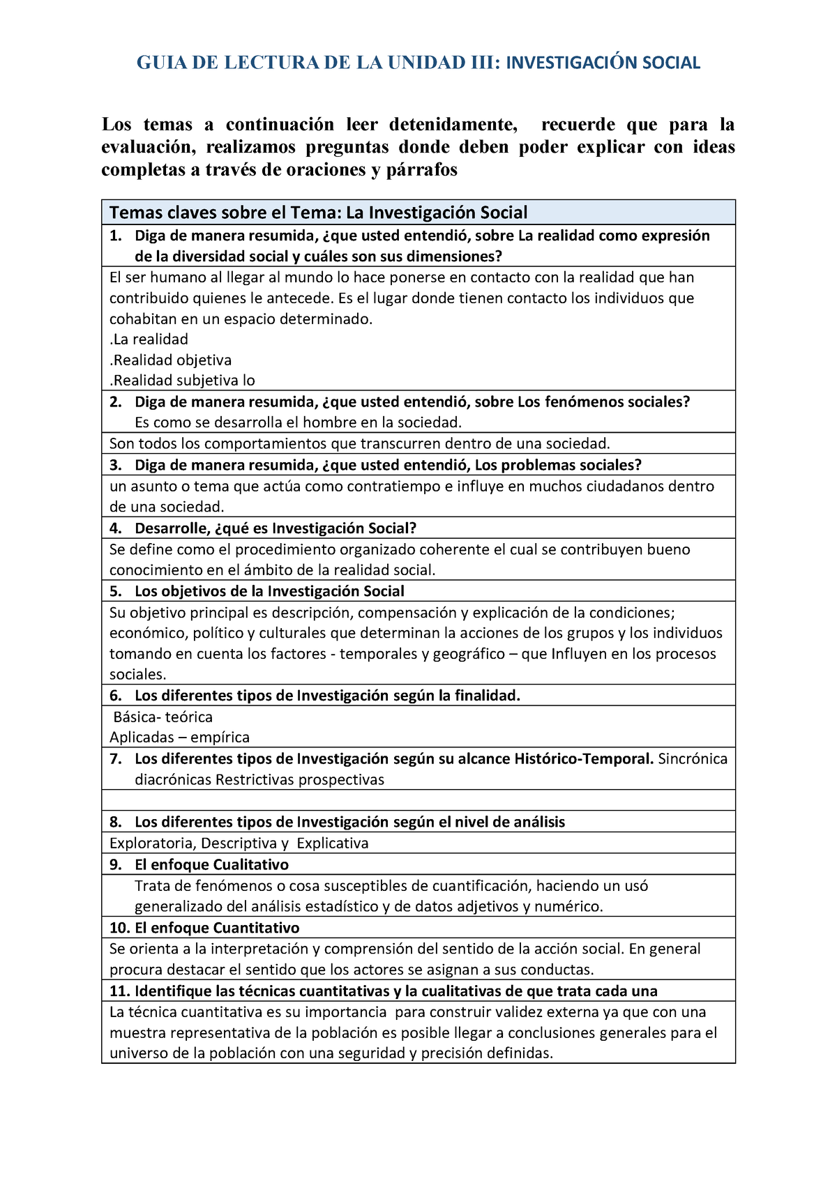 Guia De Lectura Y Ejercicio Tema Iii Los Temas A Continuaci N