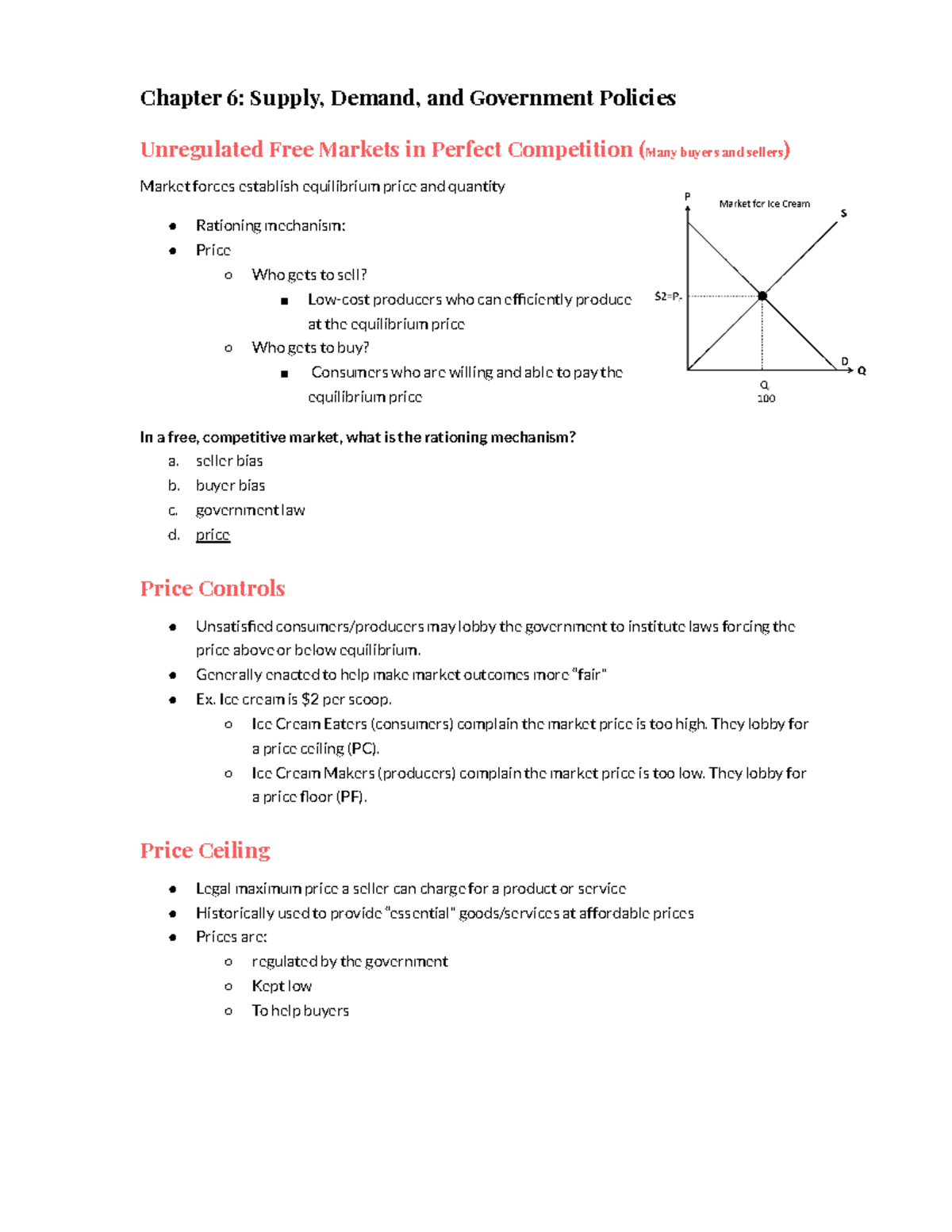 Chapter 6 Supply, Demand, And Government Policies - Chapter 6: Supply ...