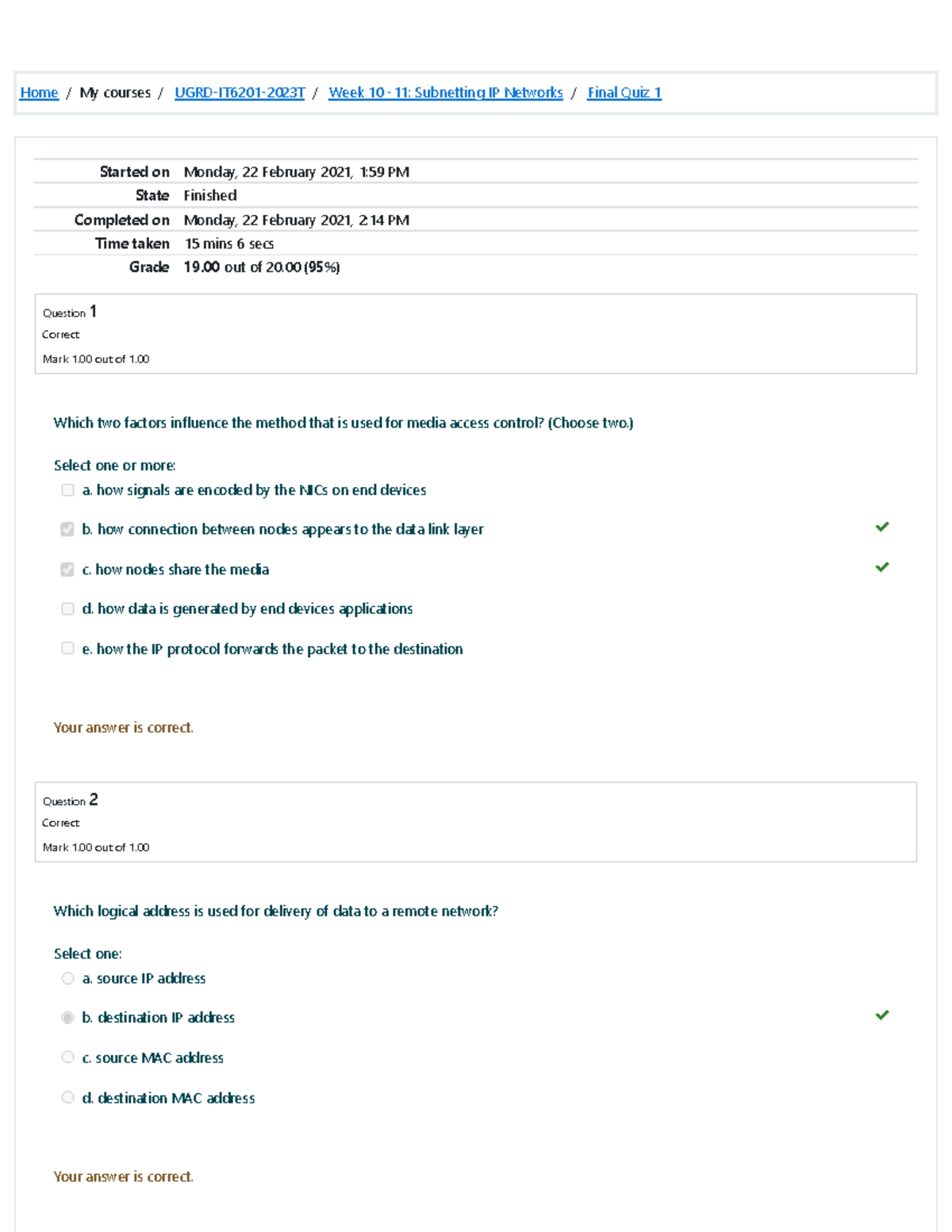 Final-Quiz-1 -Attempt-review - Home/My courses/ UGRD-IT6201-2023T ...