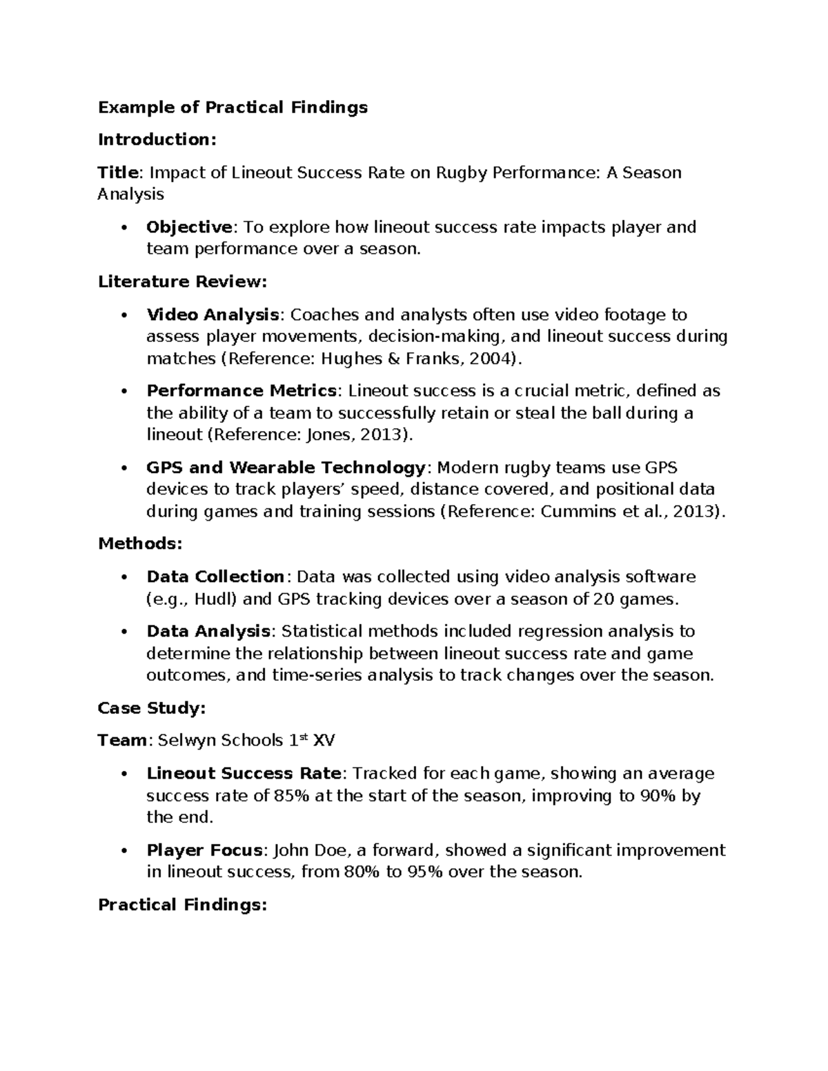 Assigment One - An example of the First assignment - Example of ...