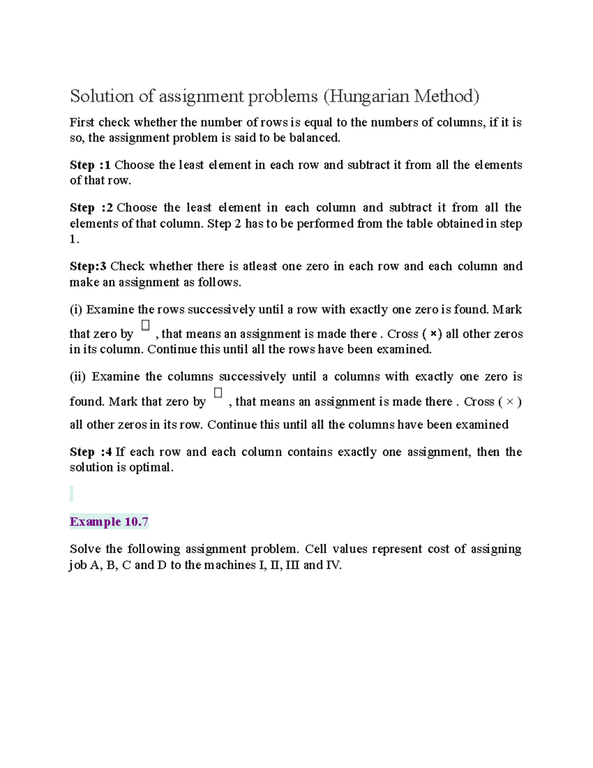 Mathematics Assignment Problem - Solution of assignment problems ...