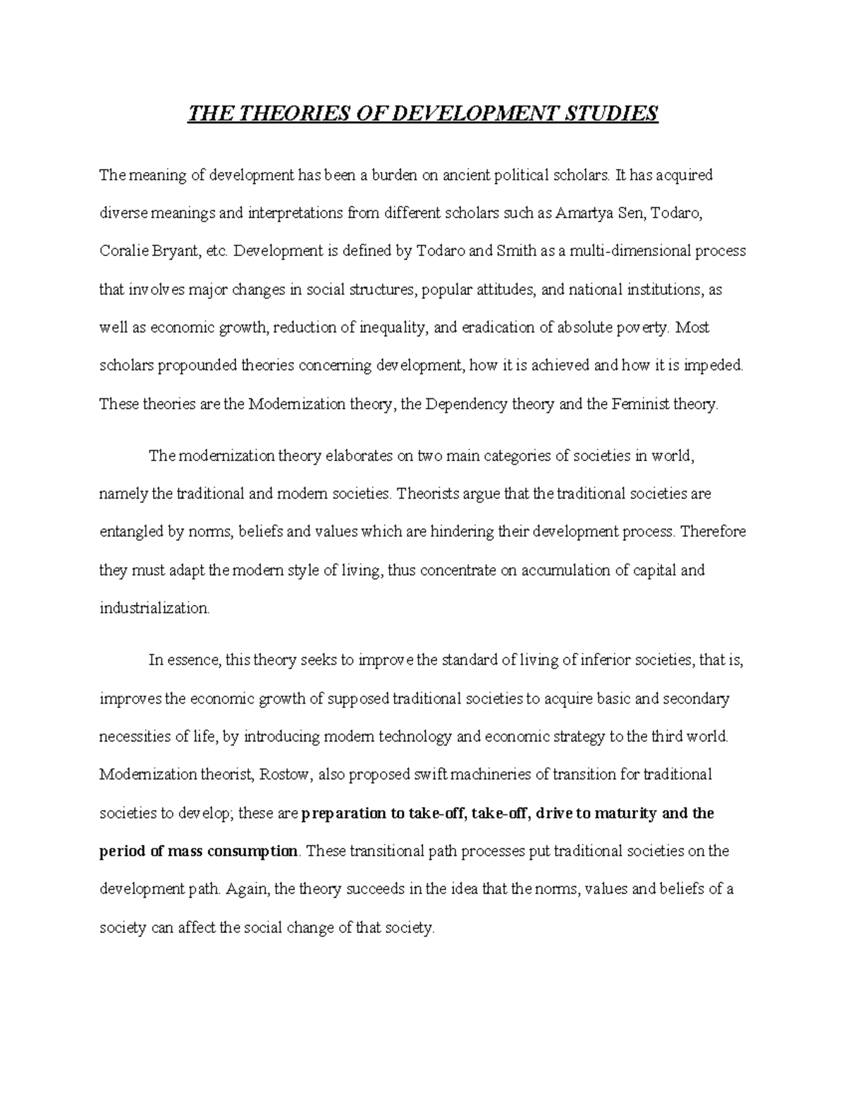Thetheoriesofdevelopmentstudies - THE THEORIES OF DEVELOPMENT STUDIES ...