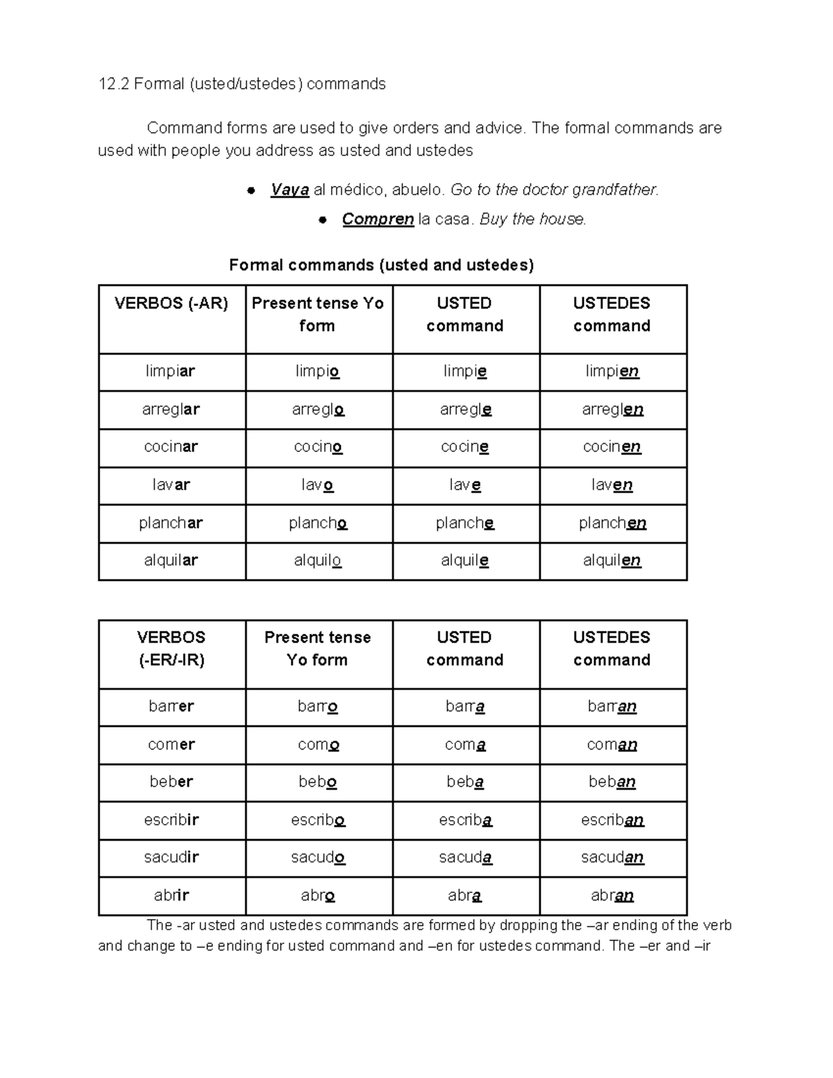 formal-commands-12-formal-usted-ustedes-commands-command-forms-are-used-to-give-orders-and