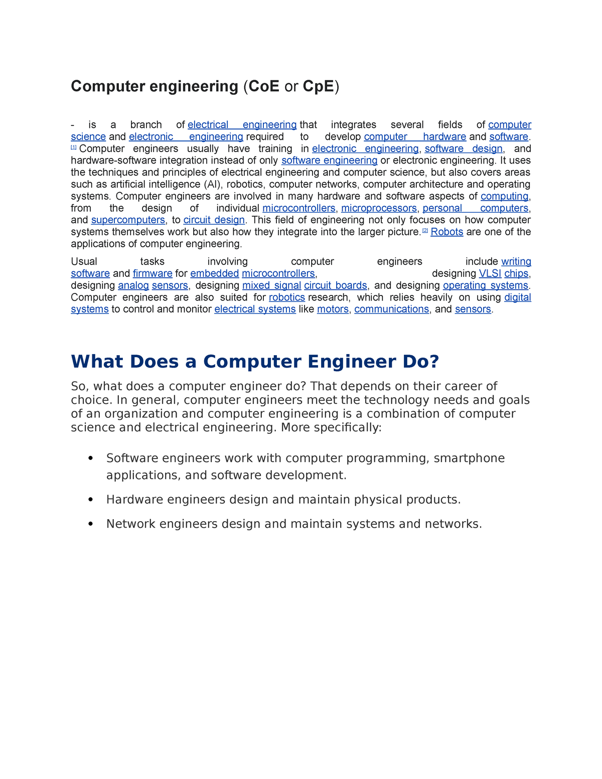 computer engineering career research paper