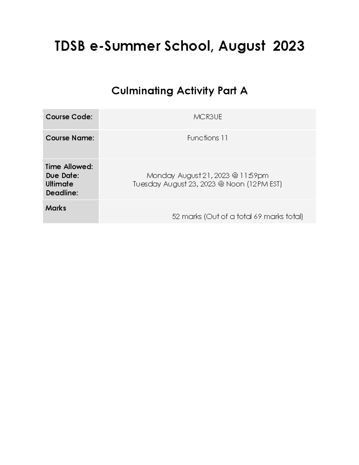 culminating-part-a-august-2023-tdsb-e-summer-school-august-2023