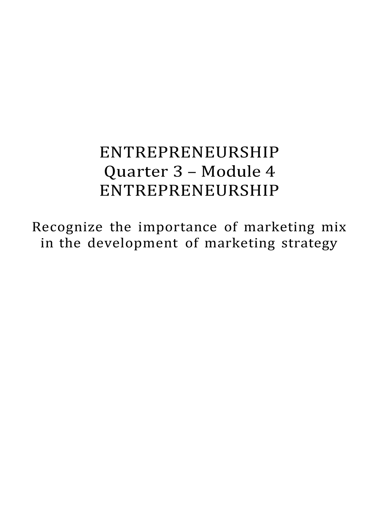 Entrep-Module-4 - Discussion In Entrepreneurship For Grade 12 - 11 ...