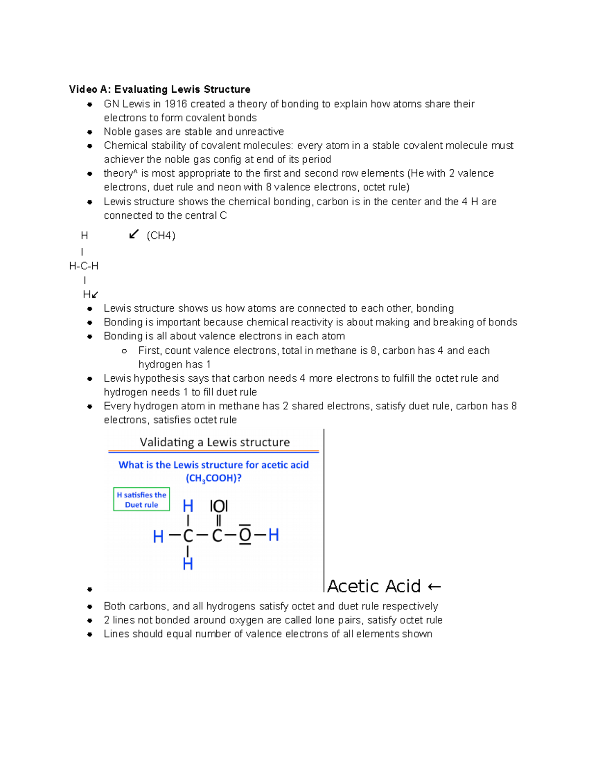 Topic 4 Video Notes - Video A: Evaluating Lewis Structure GN Lewis in ...