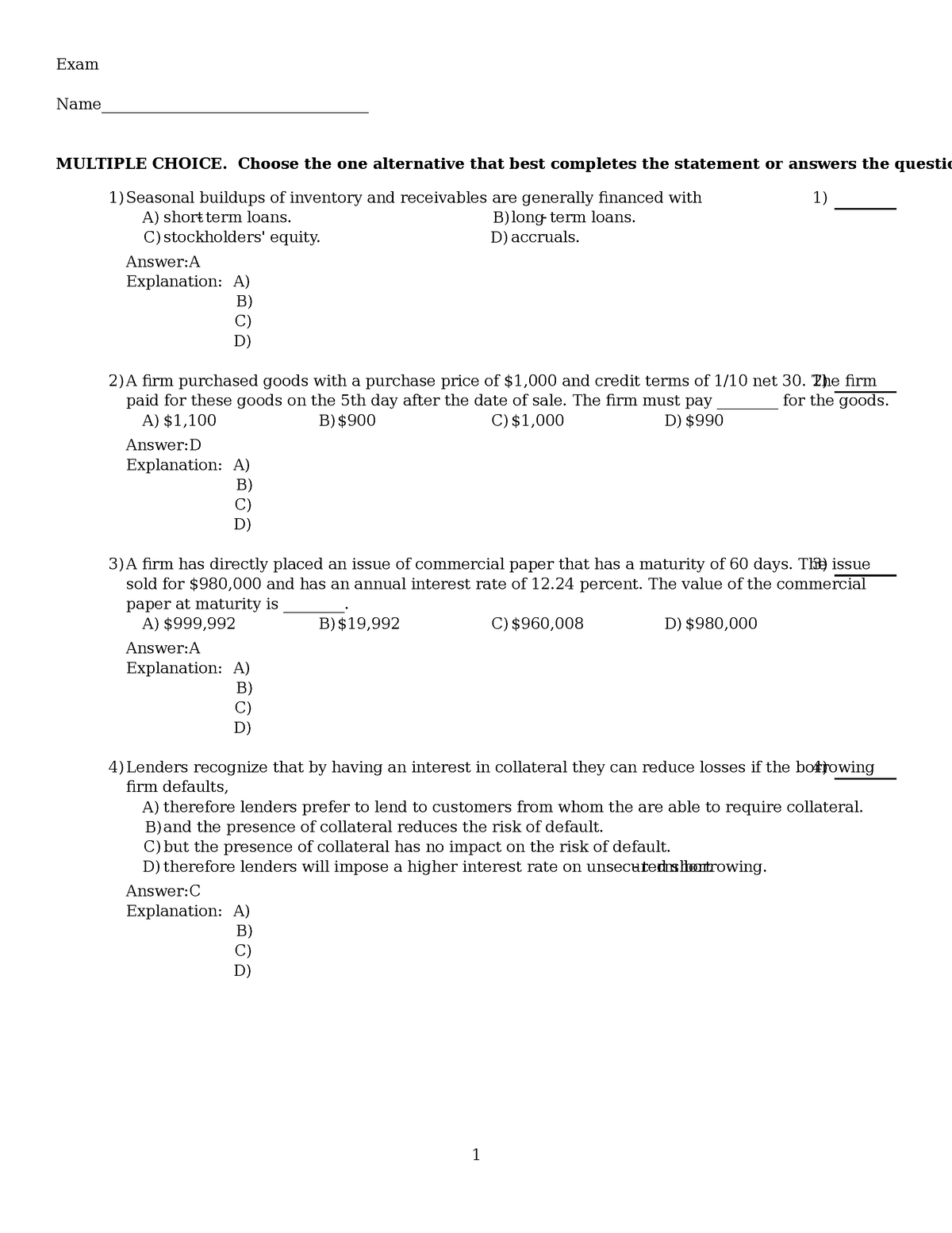 pdf-answer-exam-name-multiple-choice-choose-the-one