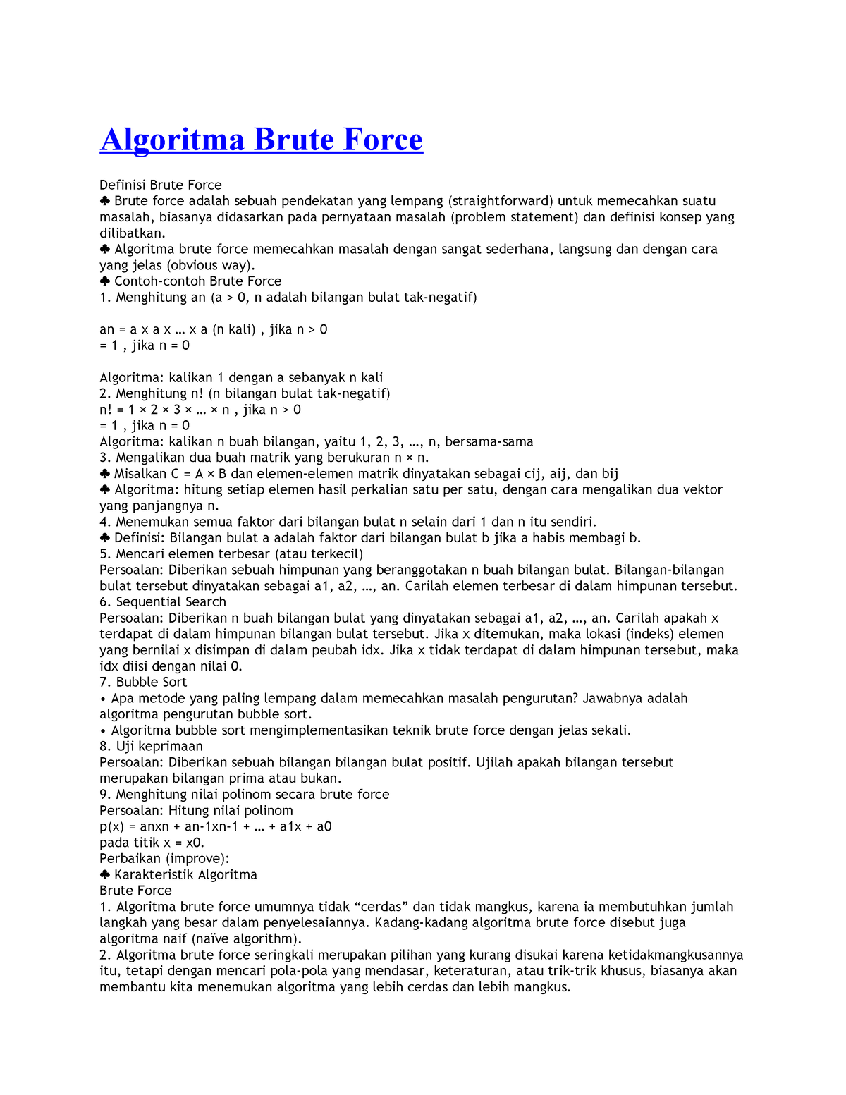 Algoritma Brute Force - Algoritma Brute Force Definisi Brute Force ...