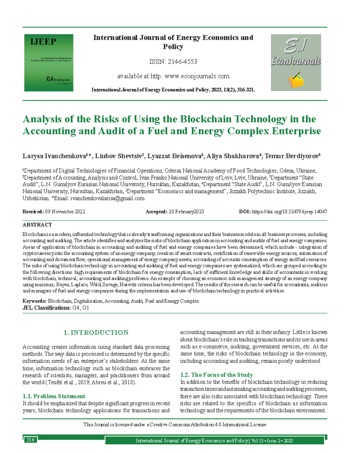Analysis of the Risks of Using the Blockchain Tech - International ...