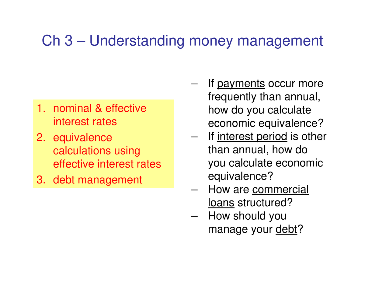 Understanding Money Management