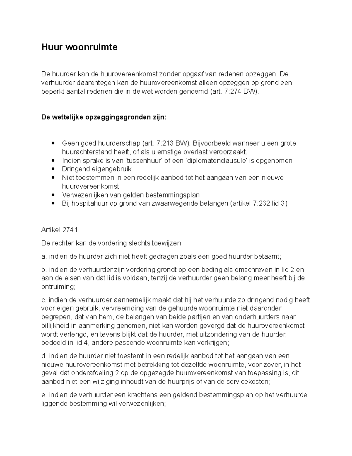 Huurverhoging 2024 Onzelfstandige Woonruimte