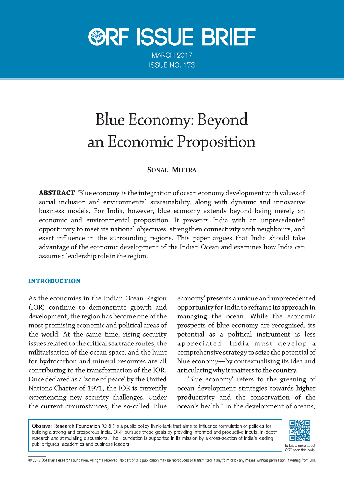 dissertation on blue economy