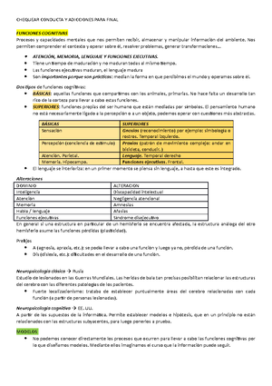Resumen Neuro primer parcial - RESUMEN NEUROFISIOLOGÍA Y BIOLOGÍA La ...