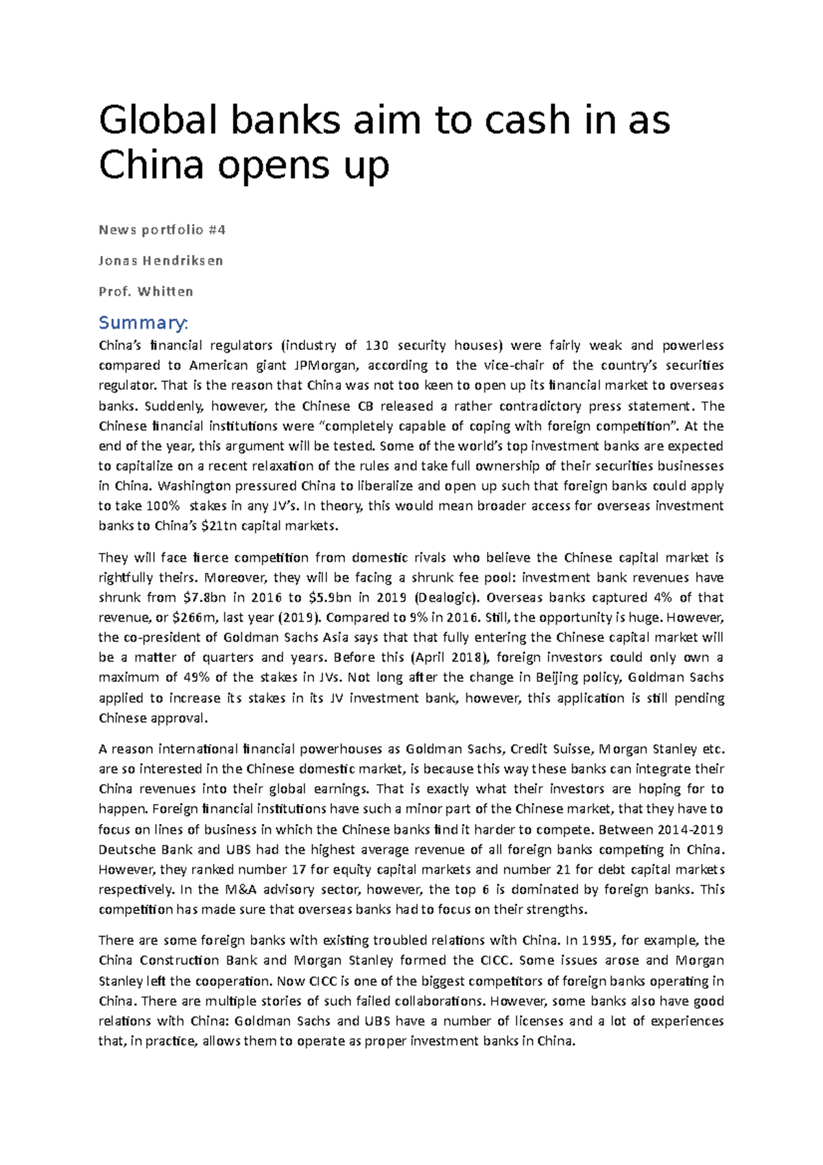 4th-news-portfolio-summary-for-the-course-chinese-to-english