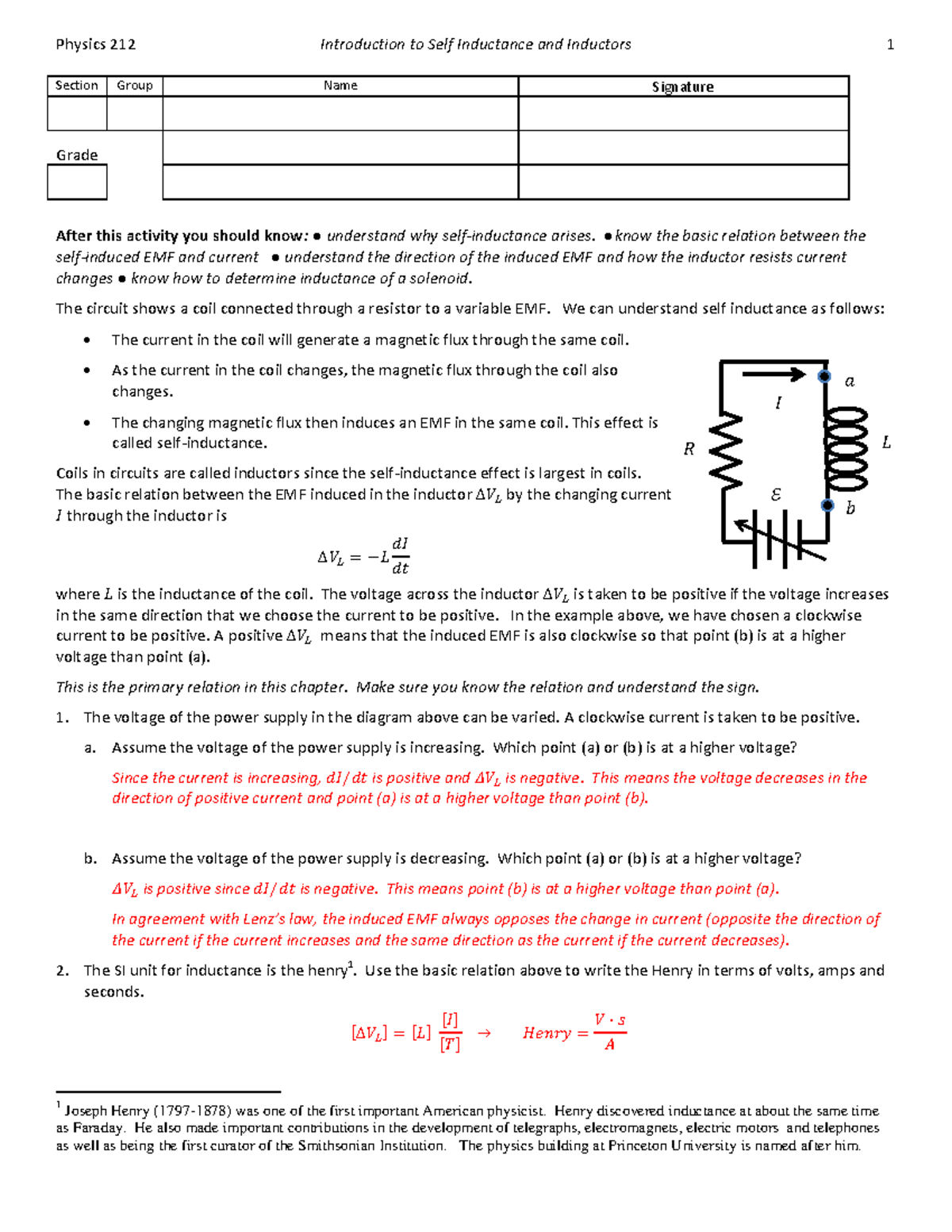 Introduction to Self Inductance and Inductors Solution know the basic