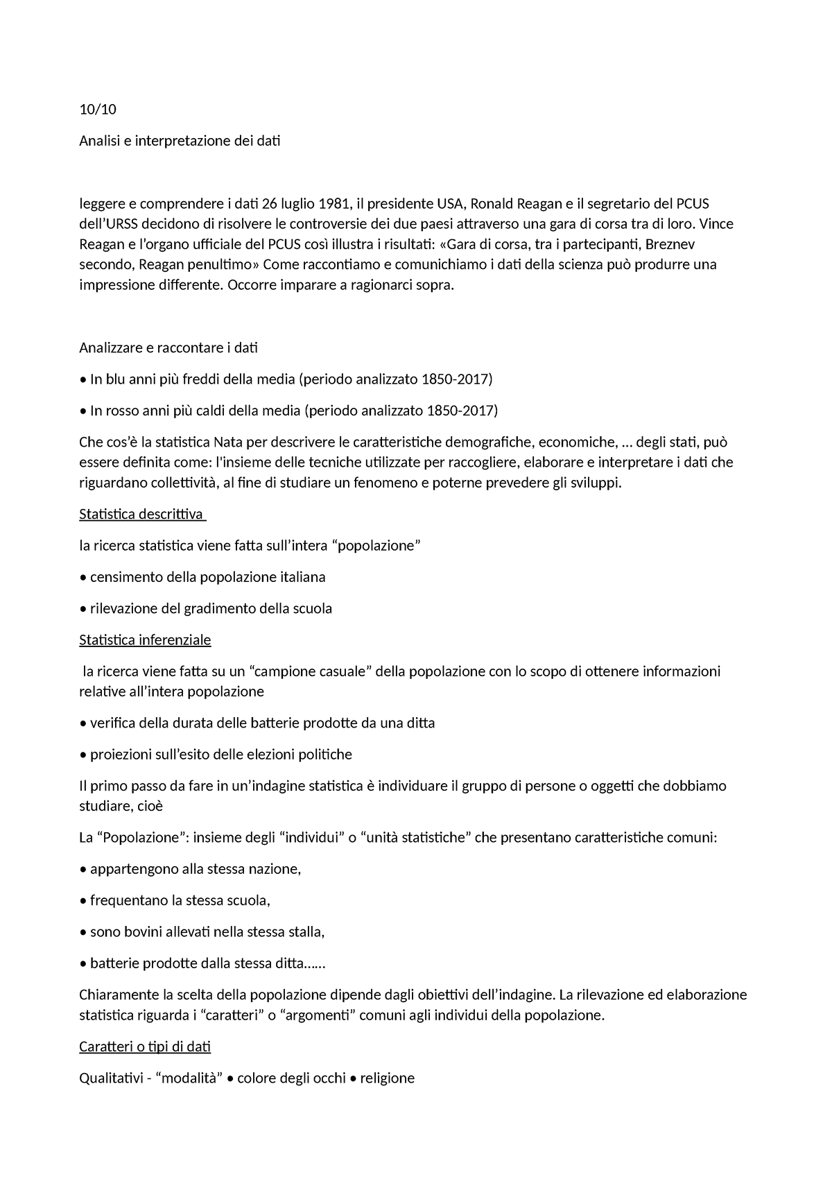 Analisi E Interpretazione Dei Dati 10 Analisi E Interpretazione Dei Dati Leggere E 5317