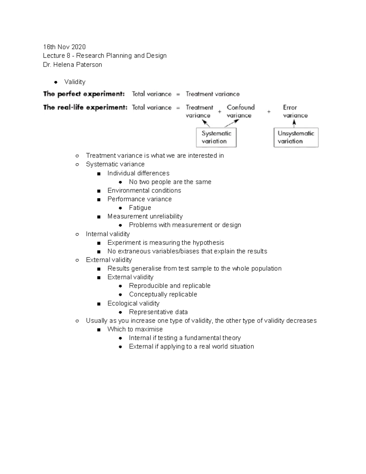 Research Planning And Design Lecture 8 - 16th Nov 2020 - 16th Nov 2020 ...