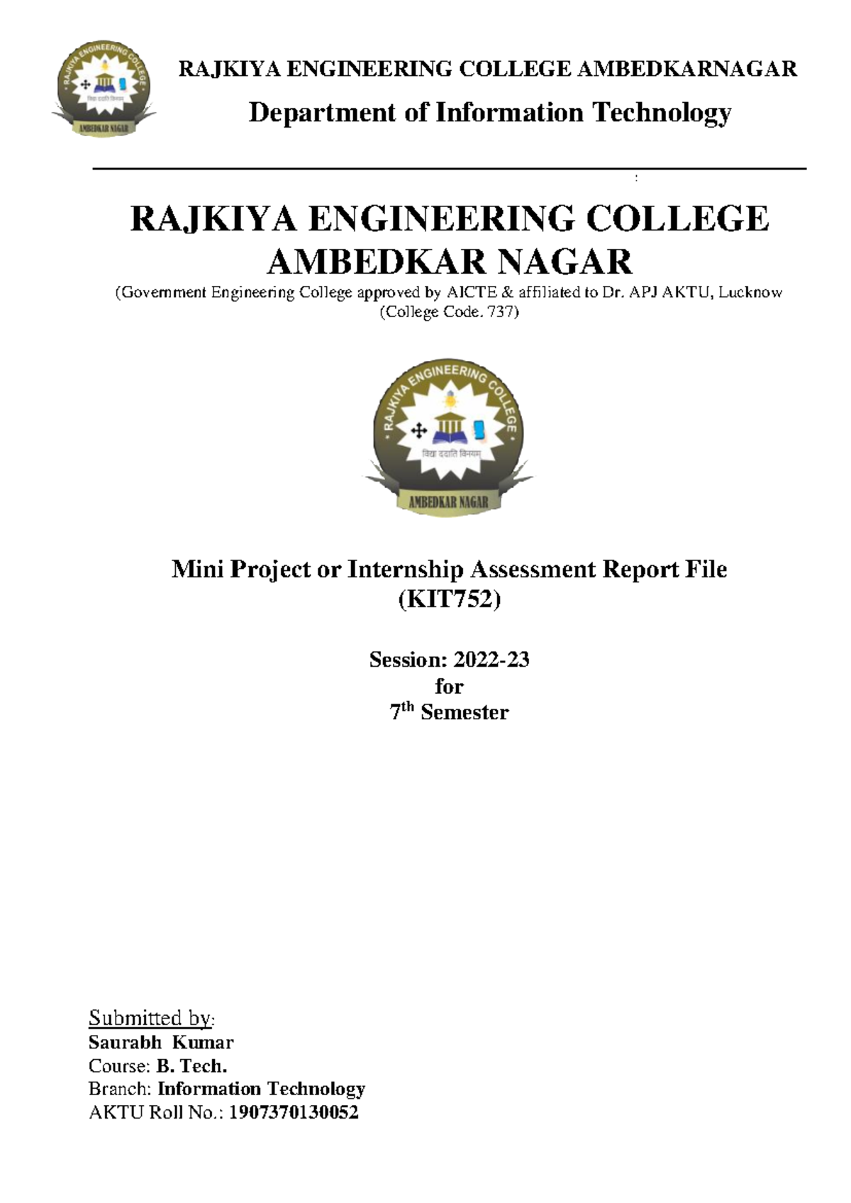 Java programming Internship report - Department of Information ...