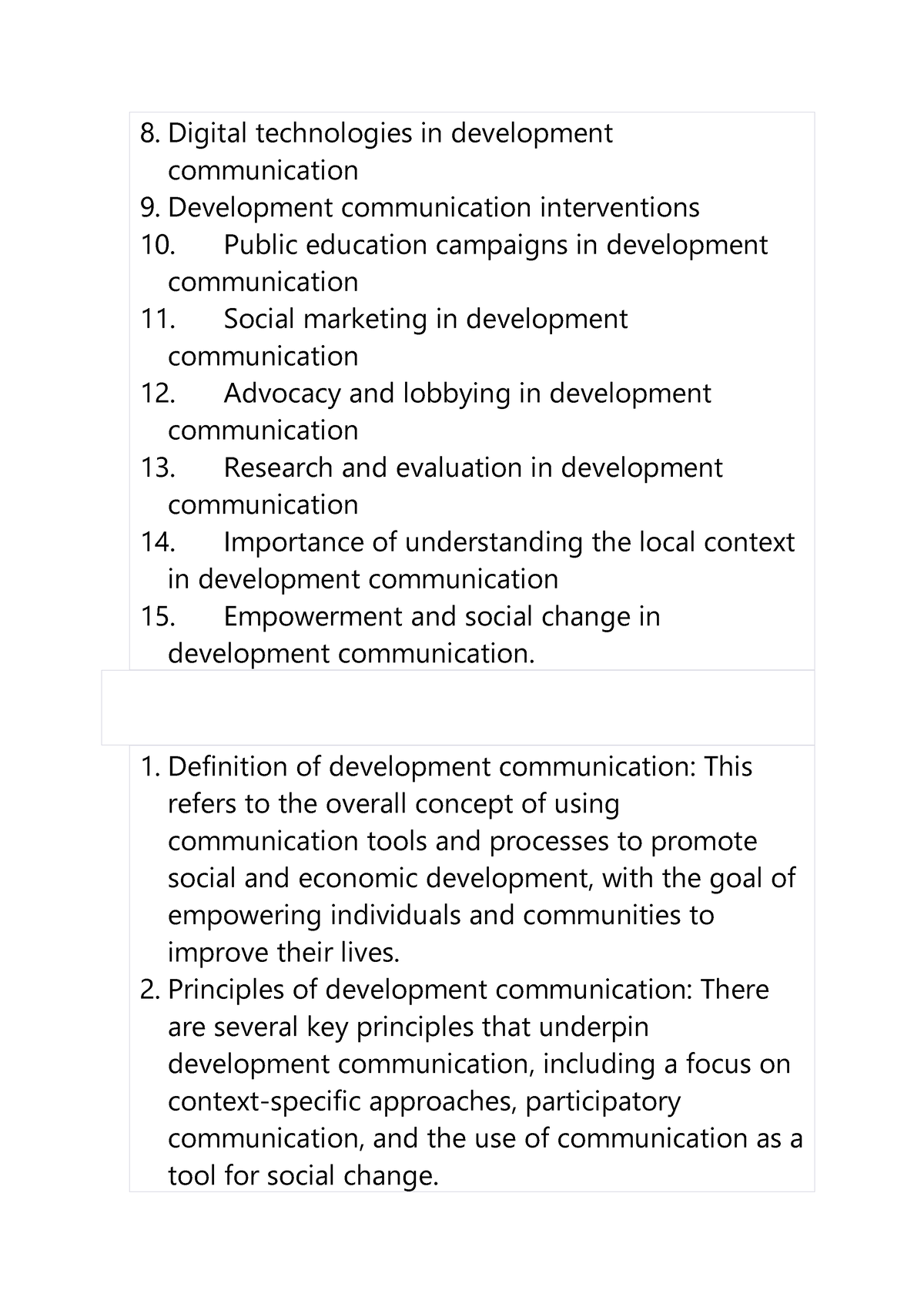 development communication case study