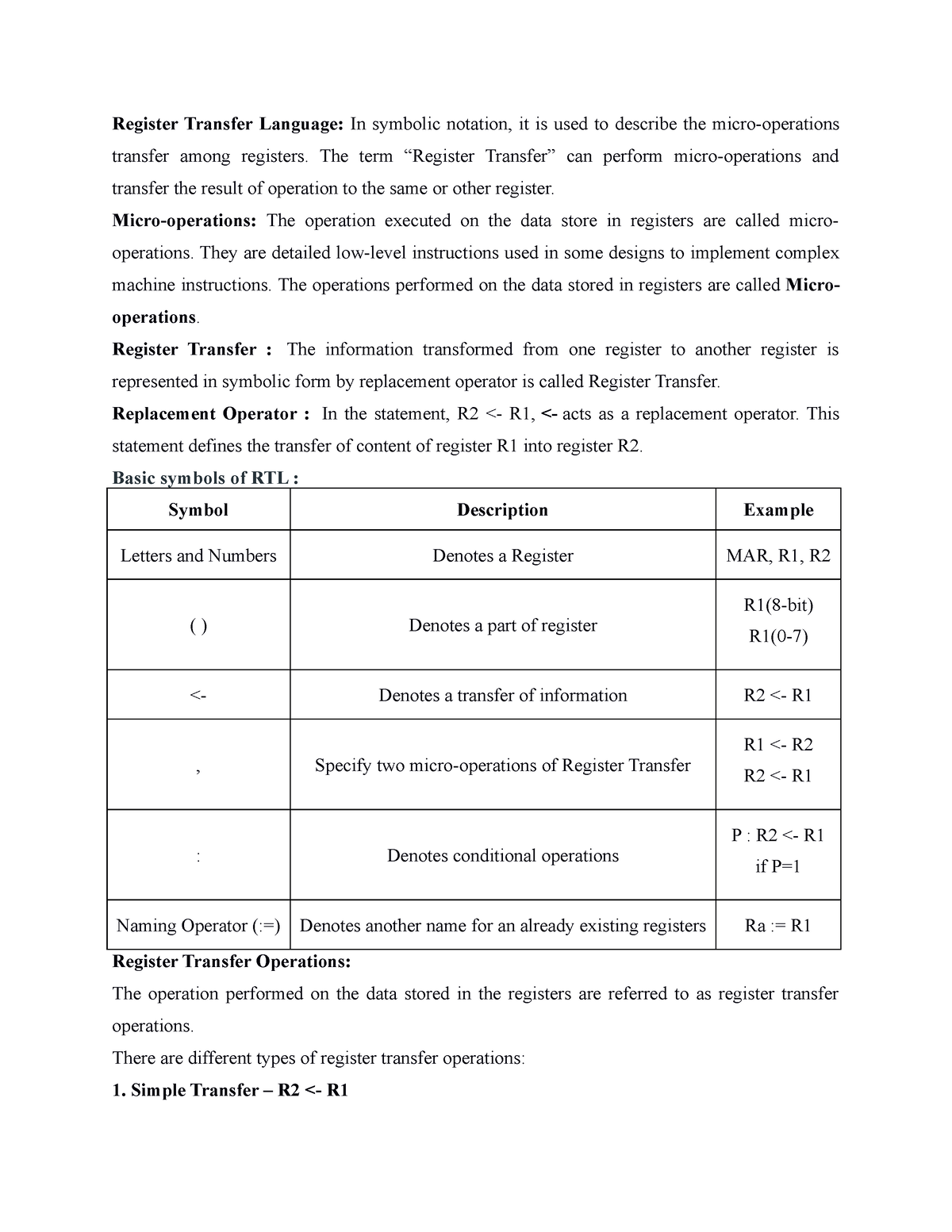 RTL - Register Transfer Language: In symbolic notation, it is used to ...