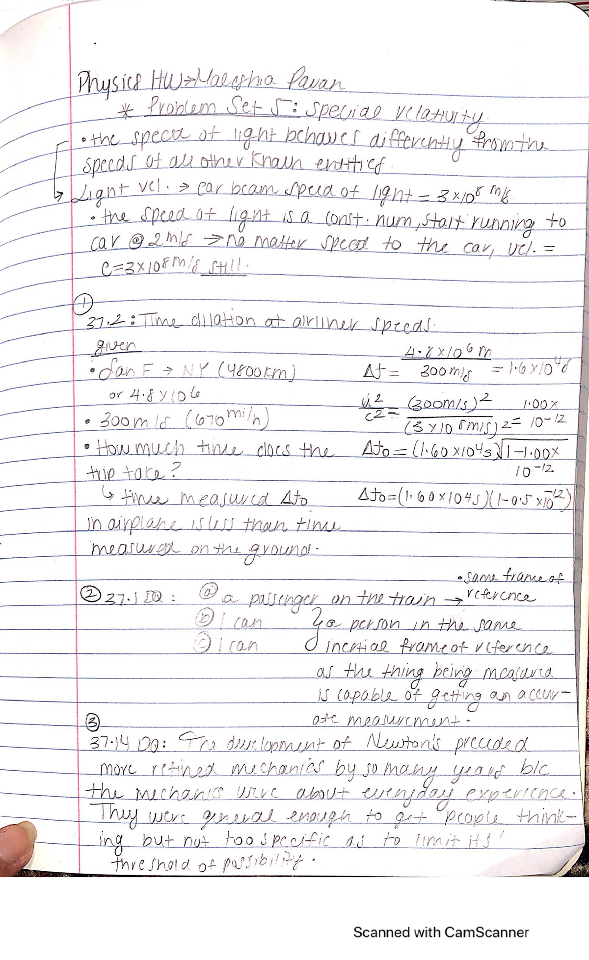 Homework Physics Set 5 - PHYS 225 - Studocu